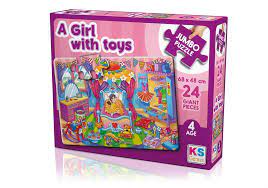 KS PUZZLE A GİRL WİTH TOYS JUMBO 24 PARÇA JP31010