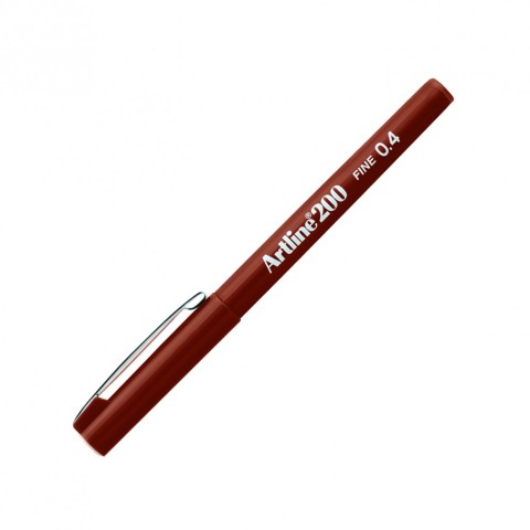 ARTLİNE 200N FİNE KEÇE UÇLU YAZI KALEM 0.4MM KAHVE