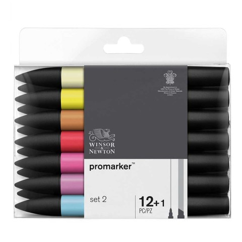 WINSOR NEWTON PROMARKER SET2 12 RENK + KARIŞTIRICI