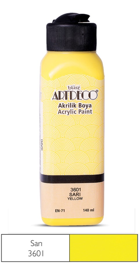 ARTDECO AKRİLİK BOYA 140ML SARI 3601