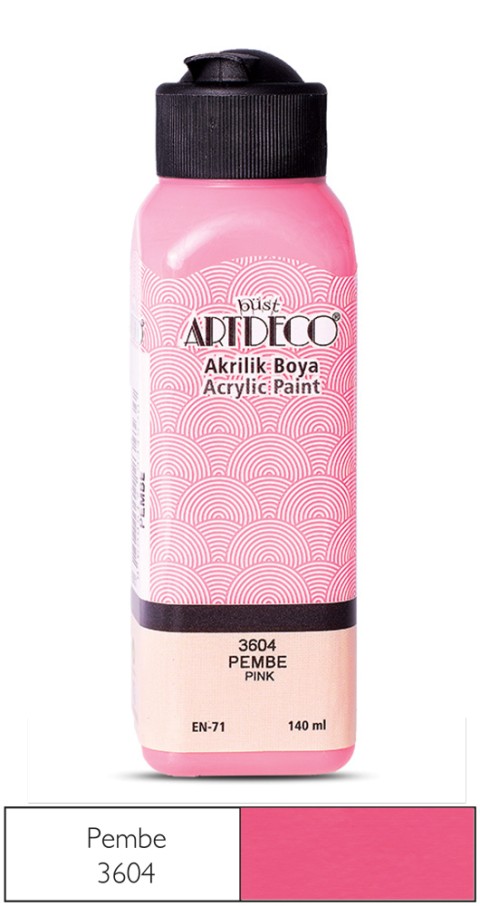 ARTDECO AKRİLİK BOYA 140ML PEMBE 3604