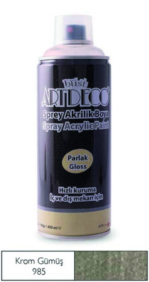 ARTDECO SPREY BOYA 400 ML NO:985 KROM GÜMÜŞ