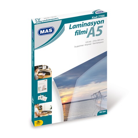 MAS LAMİNASYON 154X216 KOD:7705 125 MİCRON 