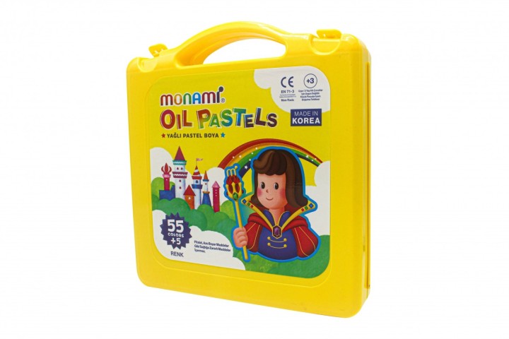 MONAMİ PASTEL BOYA 55+5  RENK OİL PLS KUTU 