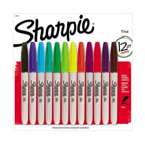 SHARPİE FİNE PERMANENT MARKÖR KARIŞIK 12 Lİ 