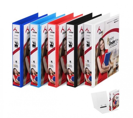 ÖNDER A4 3 CM 2.Lİ CEPLİ SUNUM KLASÖRÜ BEYAZ 