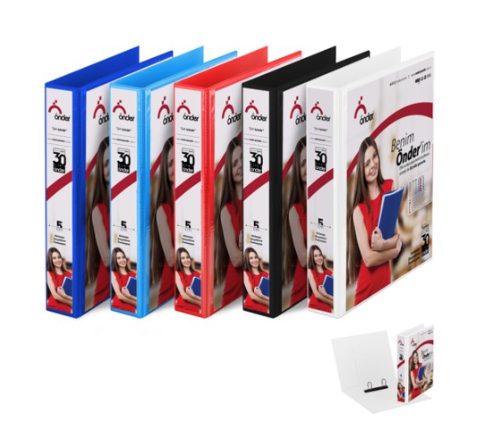 ÖNDER A4 9 CM 2.Lİ CEPLİ SUNUM KLASÖRÜ BEYAZ 