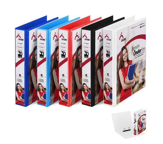 ÖNDER A3 3.CM 4.LÜ CEPLİ SUNUM KLASÖRÜ BEYAZ 