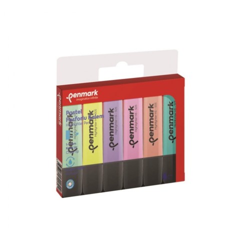 PENMARK FOSFORLU KALEM 6LI KARIŞIK RENK PASTEL  
