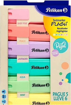 PENSAN FOSFORLU KALEM PASTELER 6.LI SET 
