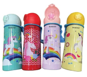 RUBENNIS ÇELİK MATARA FİĞÜRLÜ 4 RENK MATARA 500 ML