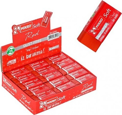MİKRO SİLGİ KIRMIZI SOFT 2B-30