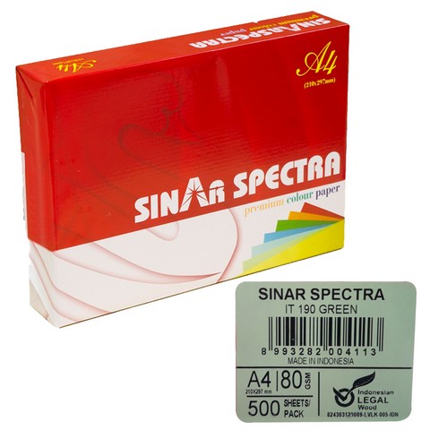 SINAR SPECTRA A4 500 LÜ YEŞİL GREEN KAĞIT IT 190