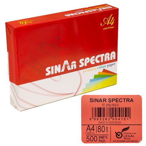 SINAR SPECTRA A4 500 LÜ KIRMIZI KAĞIT IT250