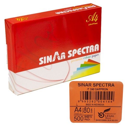 SINAR SPECTRA A4 500LÜ TURUNCU SAFFRON KAĞIT IT240