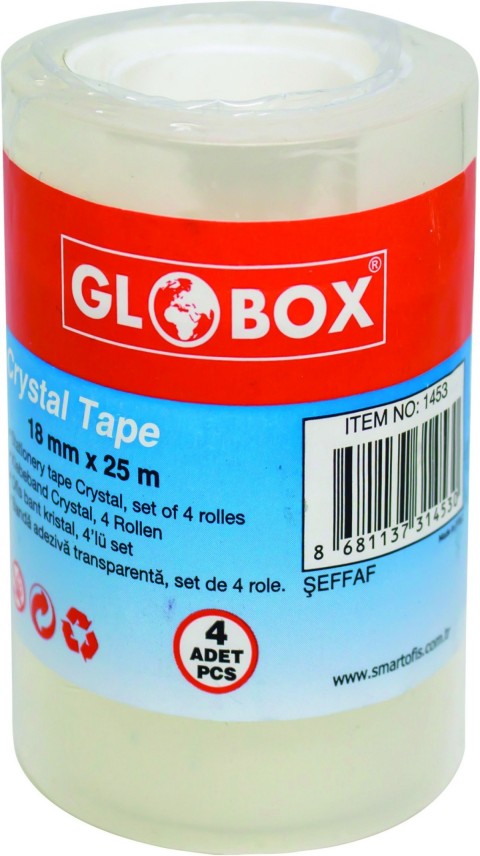 GLOBOX ŞEFFAF BANT 18X25 ŞEFFAF 4LÜ
