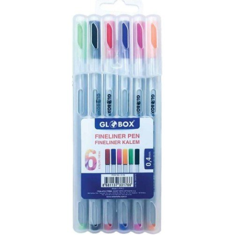 GLOBOX FINELINER KALEM 6 LI PP KUTU