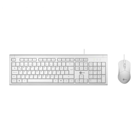 LECOO CM 101 KABLOLU KLAVYE + MOUSE SET BEYAZ 