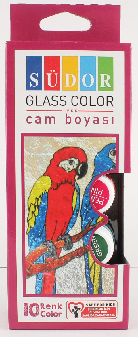 SÜDOR CAM BOYASI SU BAZLI SET 10*15ML