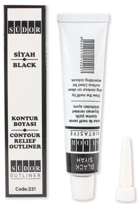 SÜDOR KONTUR BOYASI SİYAH  25 ML