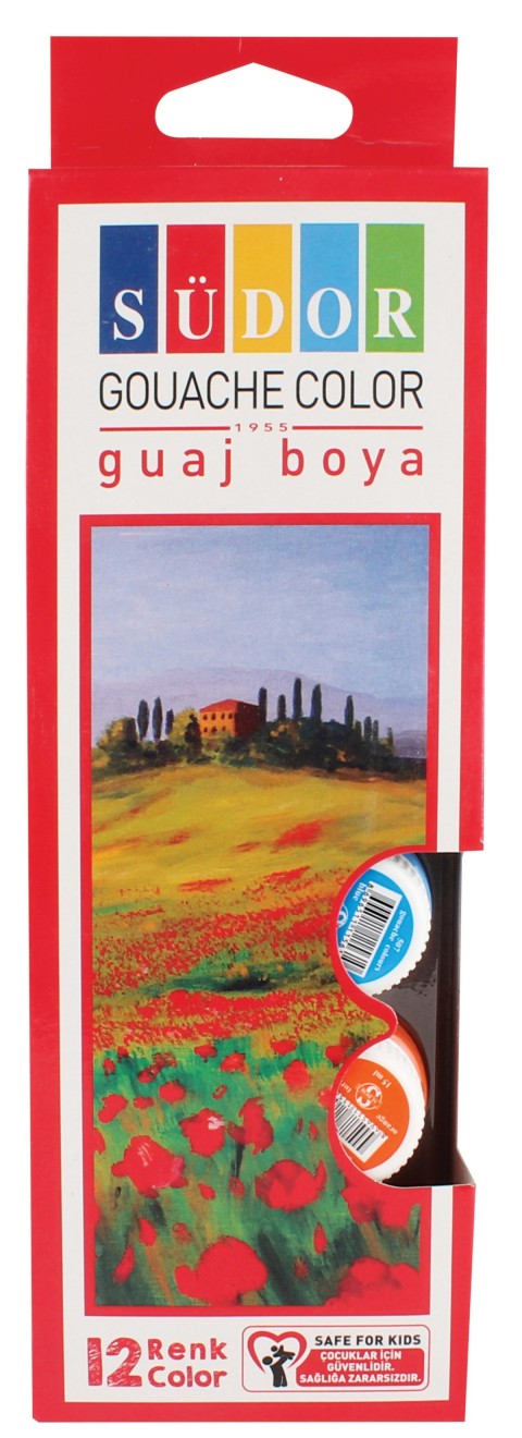 SÜDOR GUAJ  BOYA 12 RENK  SD525