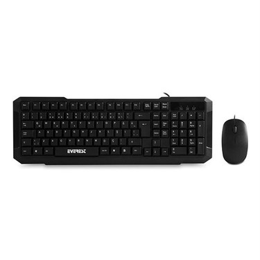 EVEREST KM-515 USB KLAVYE+ MOUSE SET SİYAH 