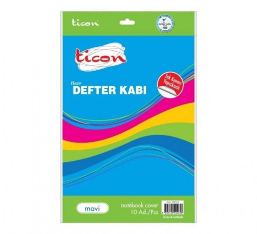 TİCON HAZIR DEFTER / KİTAP KAP TAM KIRMIZ 10 LU 