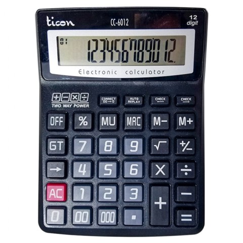 TİCON CC-6012 HESAP MAKİNASI 14 HANELİ 
