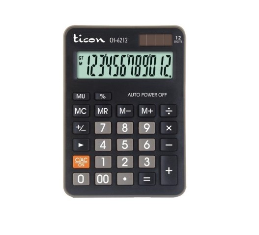 TİCON CH-6212 HESAP MAKİNASI 12 HANELİ 