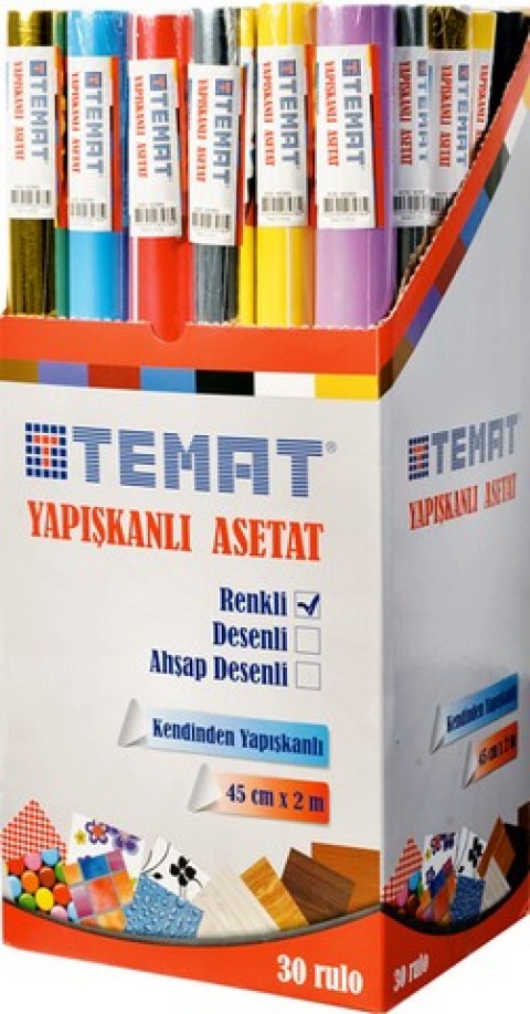 TEMAT YAPIŞKANLI ASETAT  45CM*2MT  DC-FİX RENKLİ