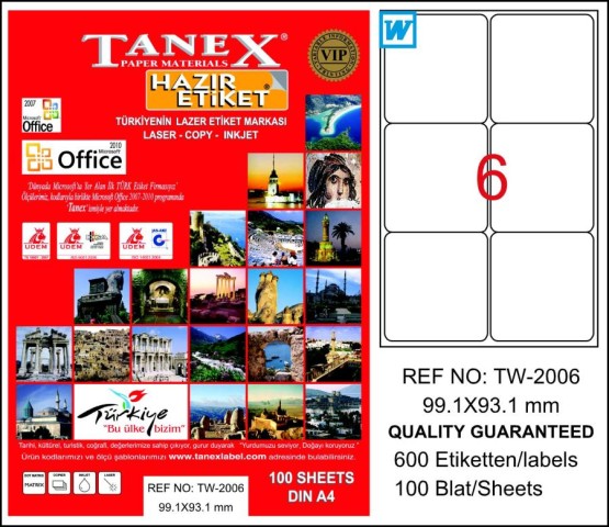 TANEX LAZER ETİKET 99x93 TW 2006 