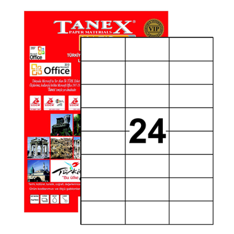 TANEX LAZER ETİKET 70X37 TW 2037