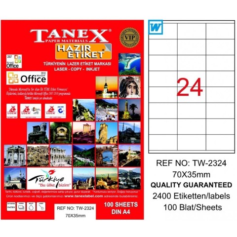 TANEX LAZER ETİKET 70X35 MM 2324