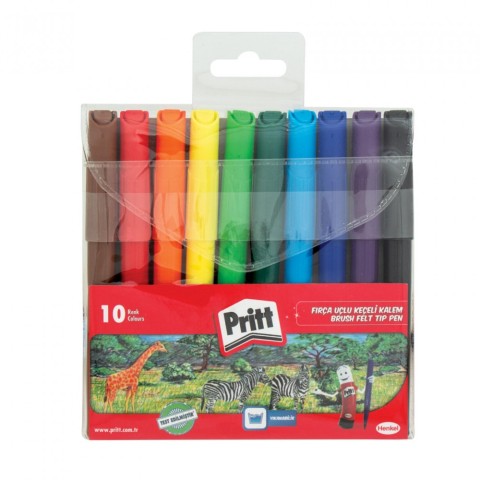 PRİTT KEÇELİ KALEM FIRÇA UÇLU 10 RENK