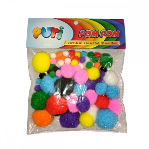 PUTİ POM POM KARIŞIK 10MM 20 MM 30MM