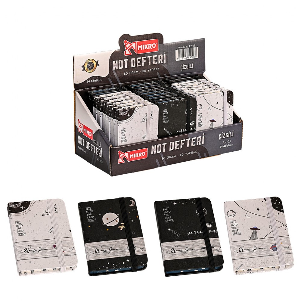 MİKRO A7-03  ÇİZGİLİ NOT DEFTERİ  A703