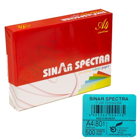 SİNAR RENKLİ FOTOKOPİ KAĞIDI 500"LÜ 80GR TURKUAZ