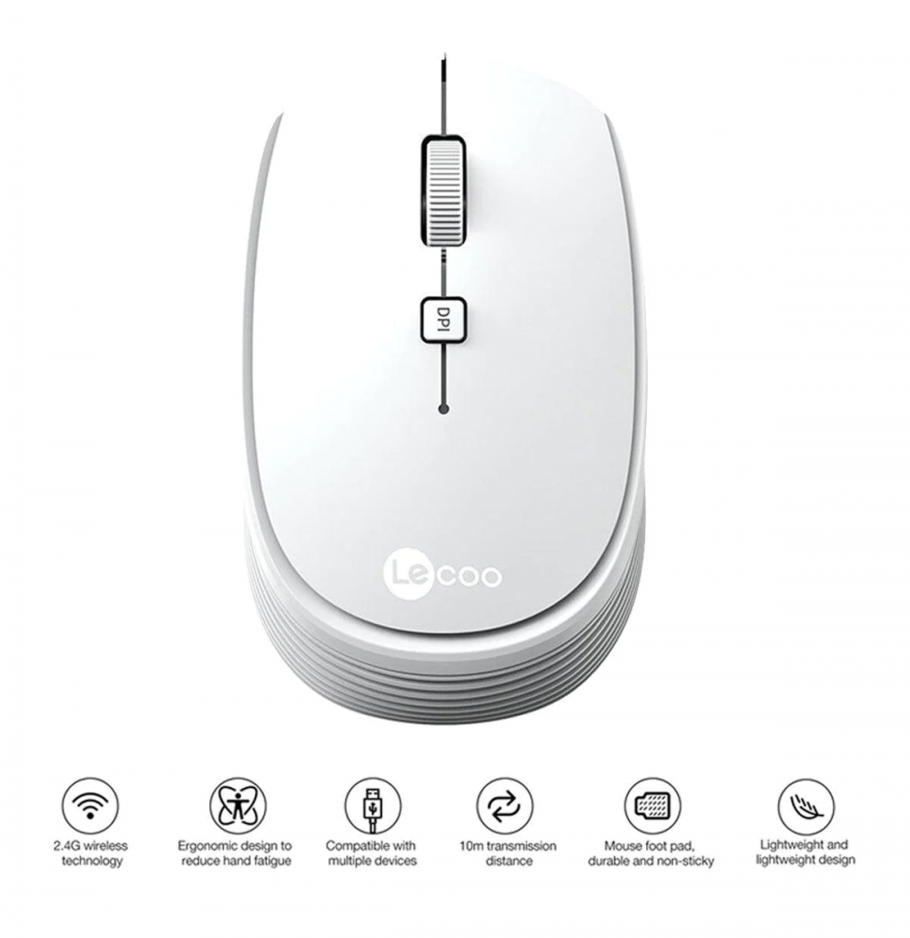 LECOO WS 202 BEYAZ KABLOSUZ MOUSE 