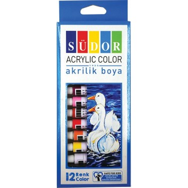 SÜDOR AKRİLİK BOYA TÜP 12.Lİ 12X9MLKD:SD195