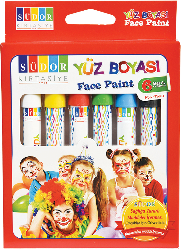 SÜDOR YÜZ BOYASI 6 LI SET